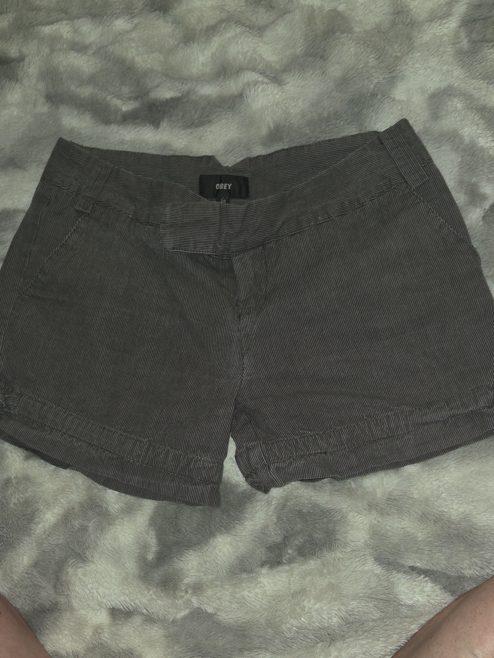 Obey Women's Dark Gray Casual Shorts